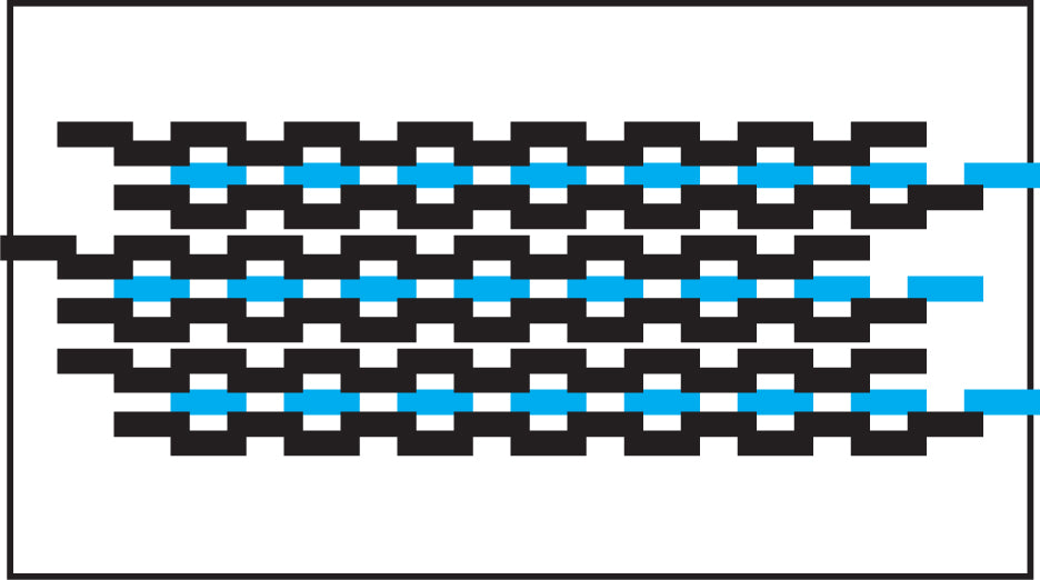 1 Pass 2 Same Horiz WAVES Patterns Colored – Synchropaint